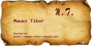Mausz Tibor névjegykártya